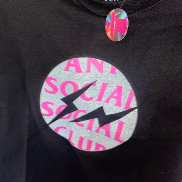 Anti Social Social Club x Fragment Pink Bolt Tee - SIZE WOMENS SMALL 💖 - Picture 5 of 6